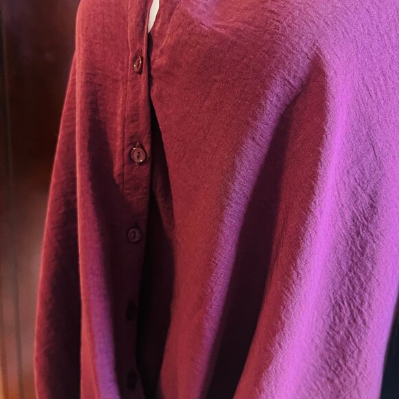 Women's Business Casual Top - Maroon - Small - Picture 5 of 6